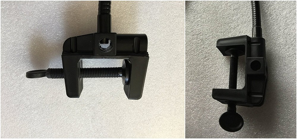 ADJUSTABLE LIGHT HOLDER AC E27 SOCKET GOOSENECK CLAMP / MOUNT, led clip on light