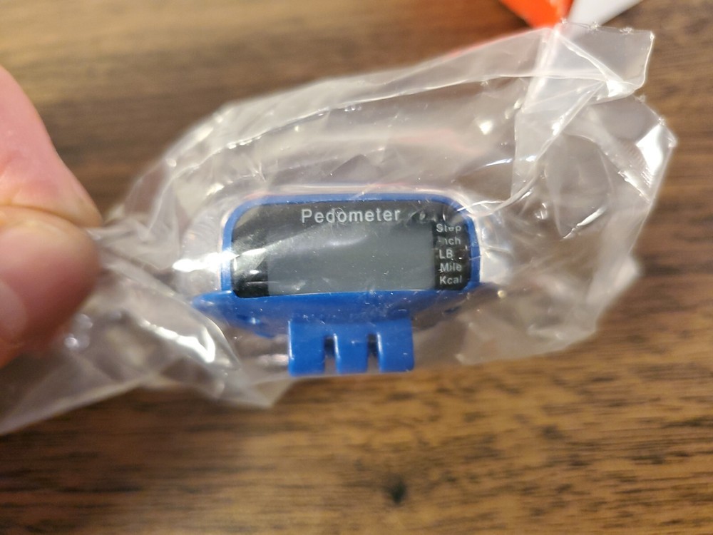 NEW‼ Ariel Clearview Blue Clip-On Pedometer MaCom Tech