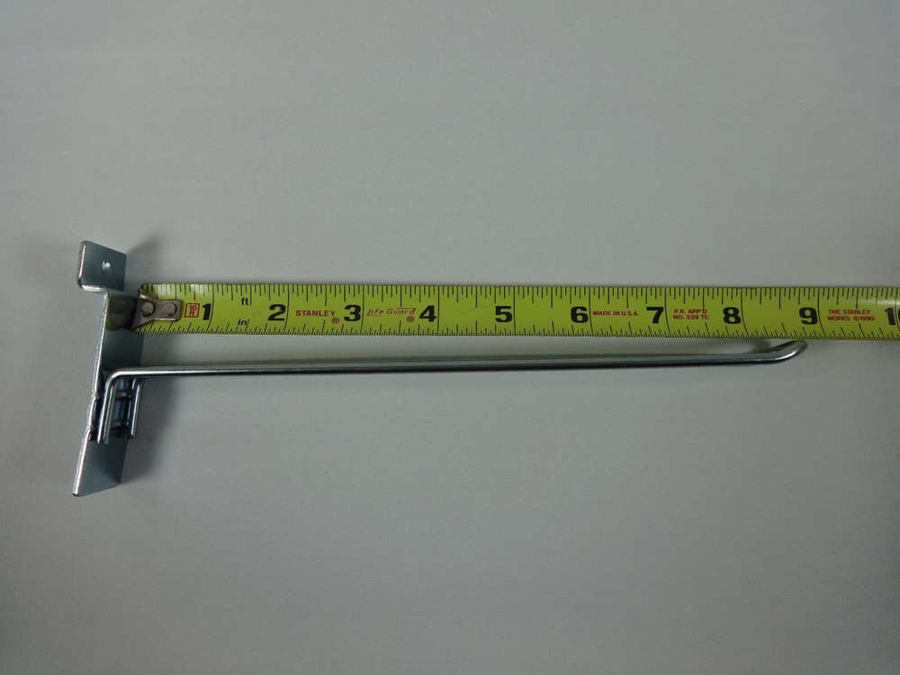 8" Chrome Slatwall Grid Panel Safety Hook Display Store Wall Fixtures