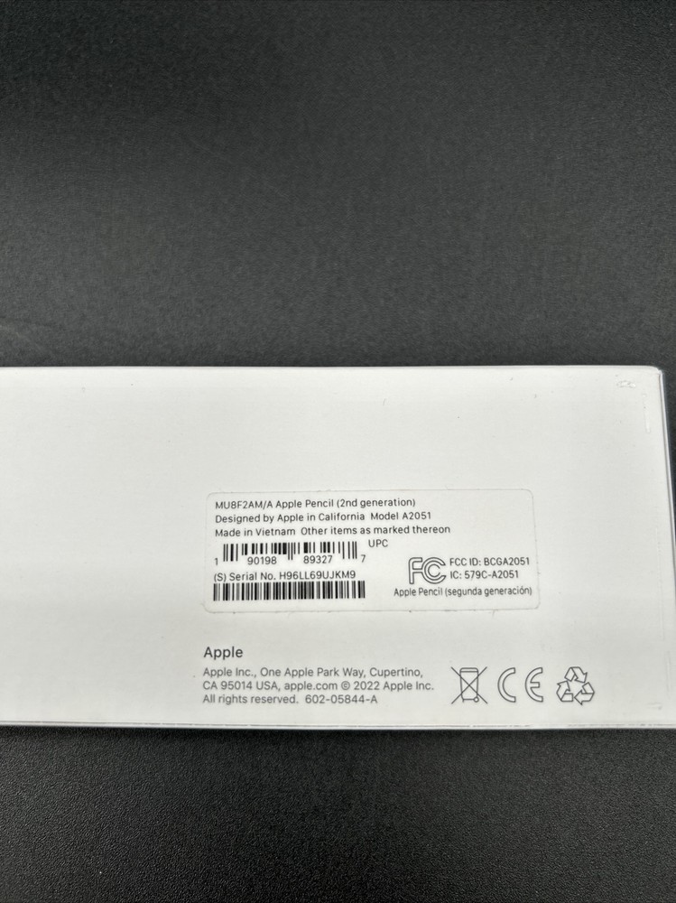 Apple Pencil Stylus (2nd Generation) - White (A2051)