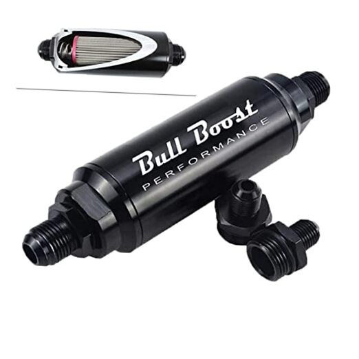 Bull Boost 44 Micron Fuel Filter Inline -6AN -8AN -10AN Universal High Flow