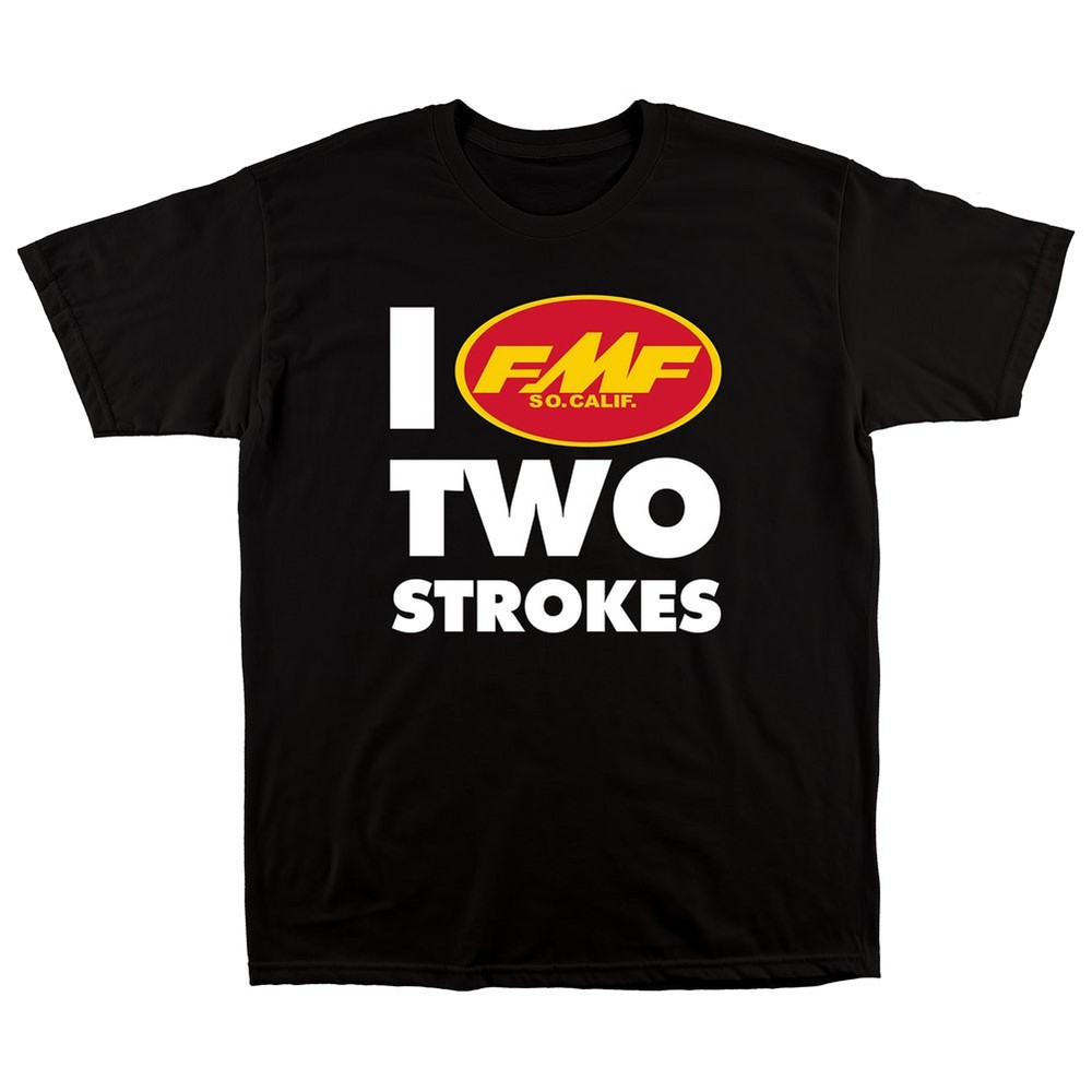 FMF 2 Strokes T-Shirt Medium Black