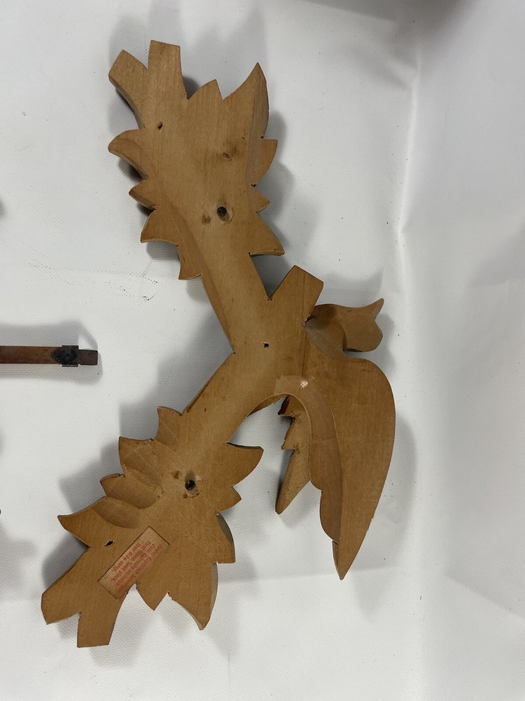 Vintage German Cuckoo Clock - Kuner - Birds, Leaves untested Complete! Read