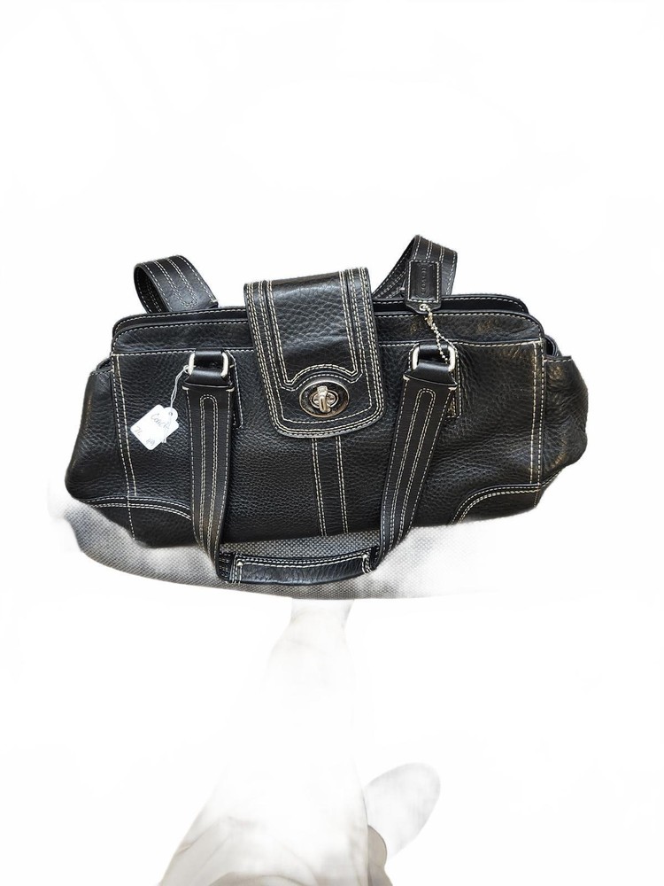 Coach pebbled leather handbag