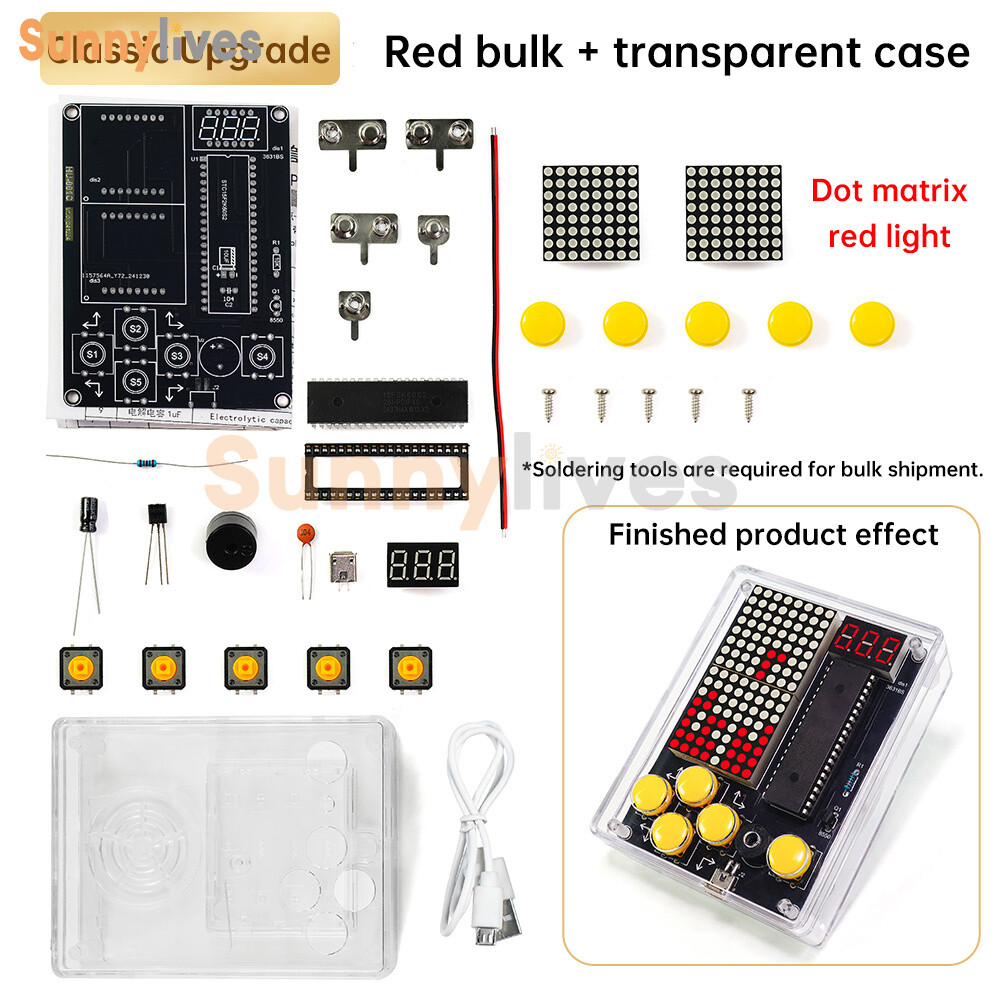Children Game DIY Electronic Soldering Kit 51 Microcontroller Soldering Practice