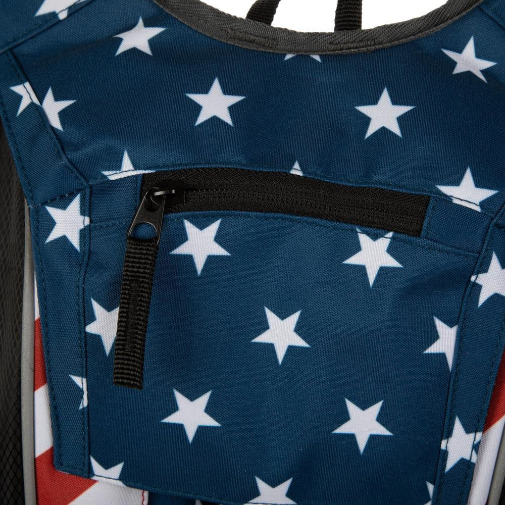 America U.S. Red White & Blue Flag Hydration Bag