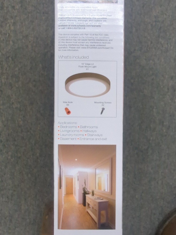 ✨New✨ Sylvania Smart+ 15-inch Adjustable Edge-Lit Flushmount Light - Lighting