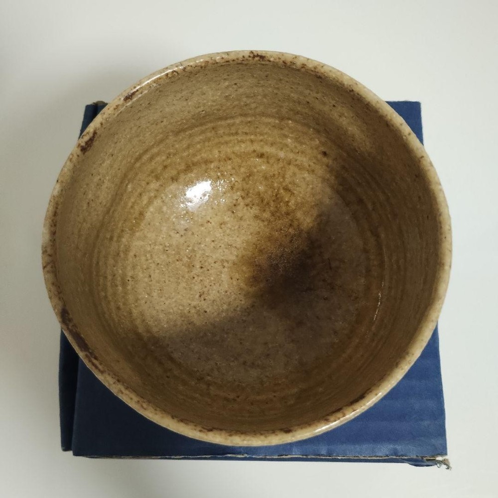 Tea Utensils For practice use Shino ware? Shiranagashi pattern Matcha