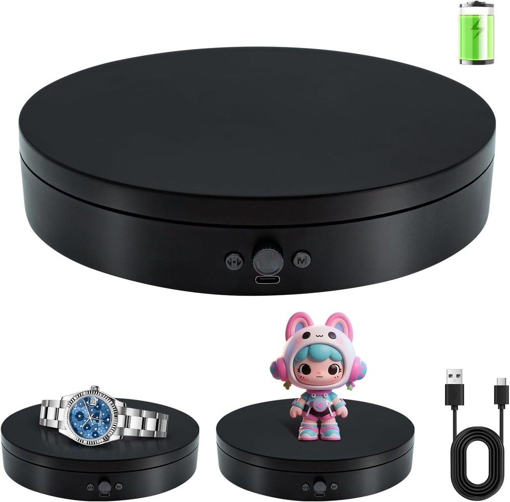 Motorized Rotating Display Stand 7.87inch, 17.6lbs Load Spinning Display Stan...