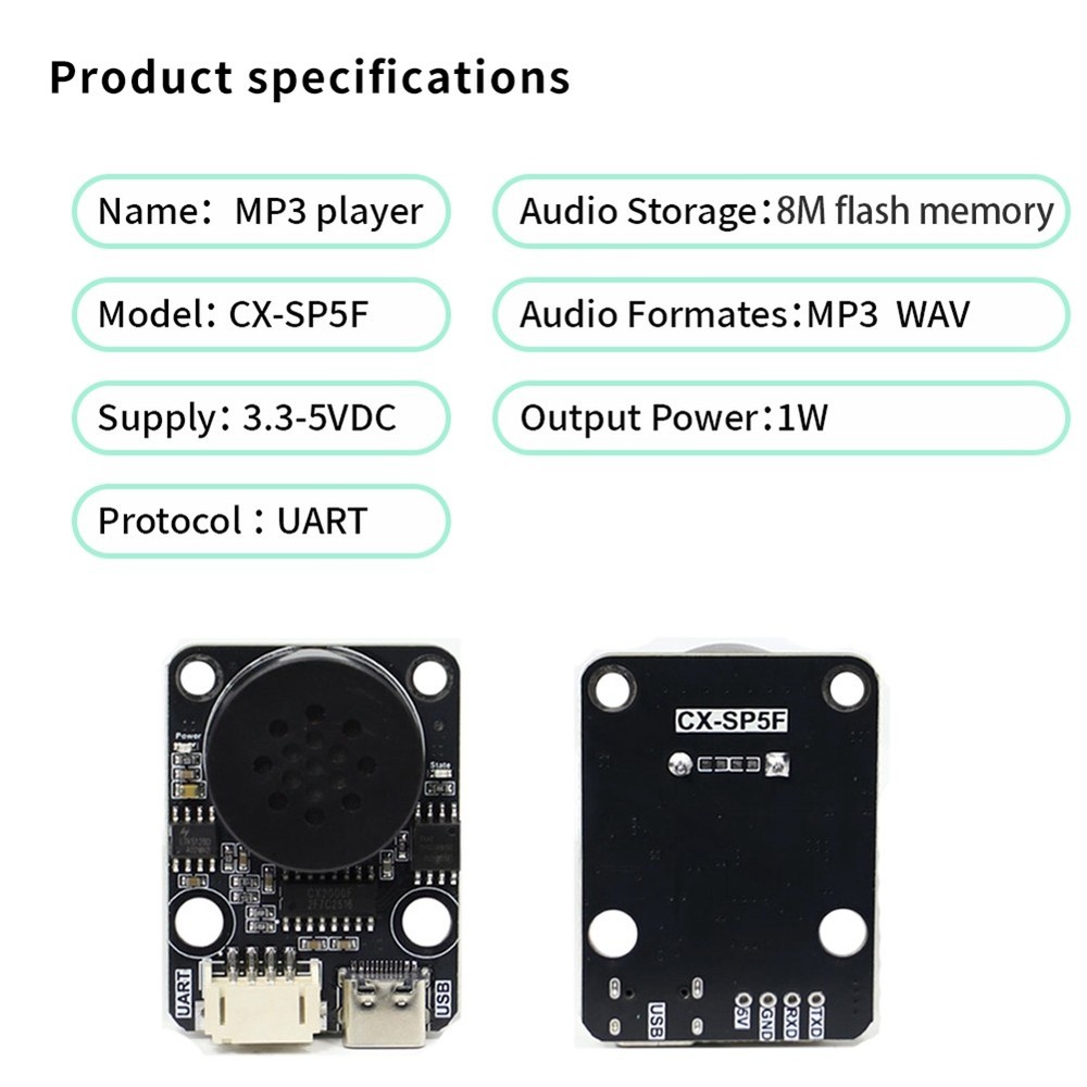 MP3 Voice Playback Module Voice Player Module Intelligent Voice Broadcast A9J2