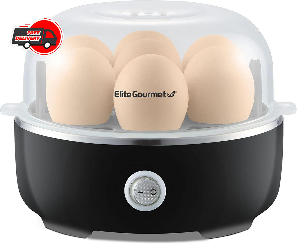 EGC115B Easy Egg Cooker Electric 7-Egg Capacity, Soft, Medium, Hard-Boiled Egg C