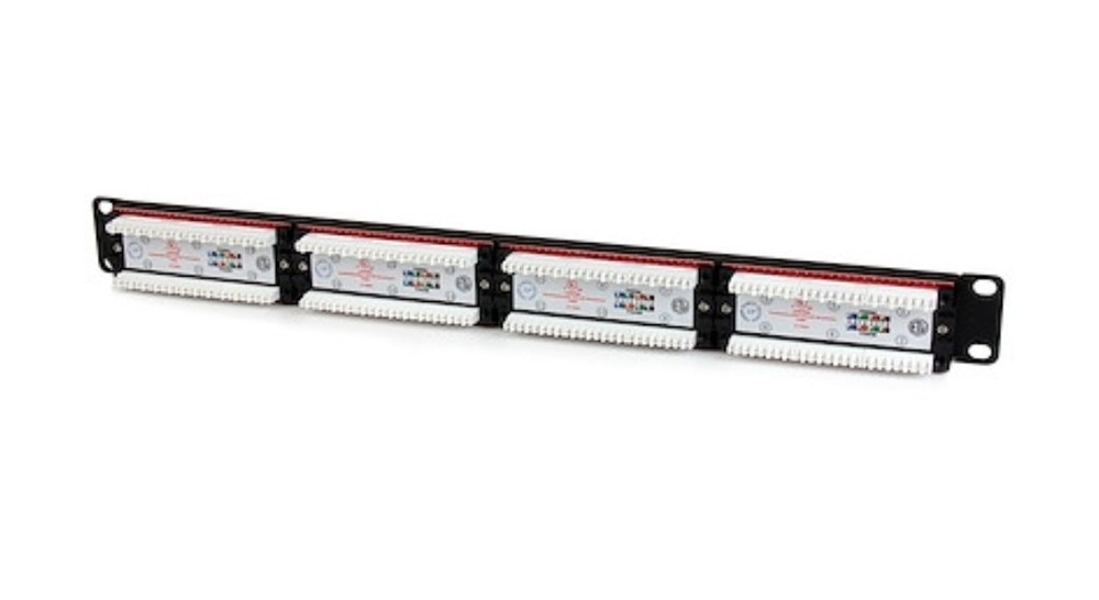 StarTech.com C6PANEL24 24 Port 1U Rackmount Cat 6 110 Patch Panel