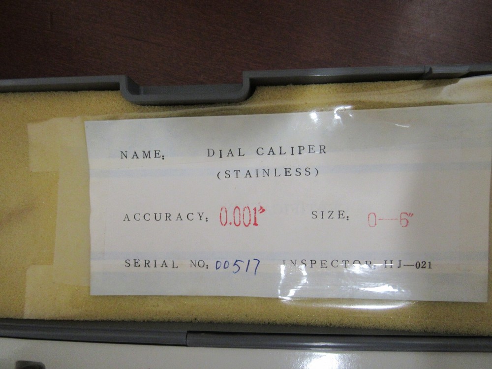 Smiec 9" Dial Caliper: 6" Range/.001 Dial Graduations