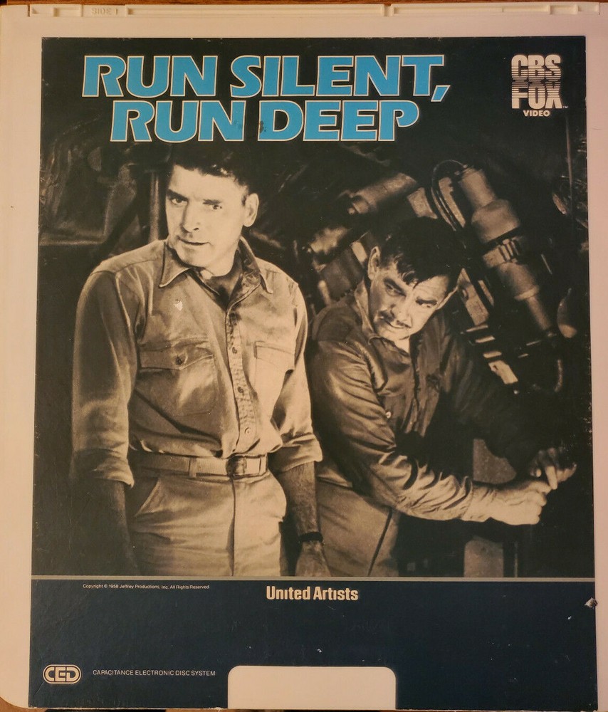 Capacitance Electronic Disc System CED "Run Silent, Run Deep" Clark Gable