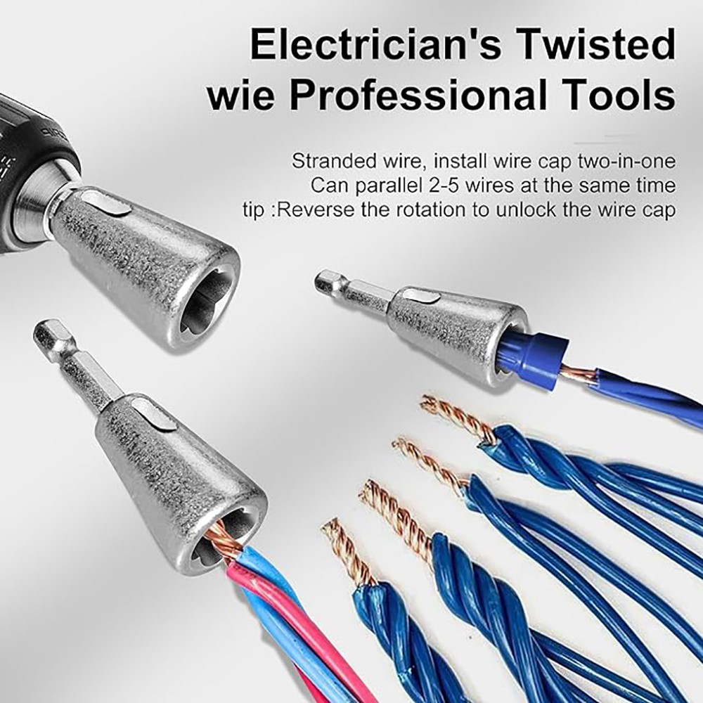 Wire Stripper For Drill Wire Stripping Twisting Tool Upgrade Electrical W/Case -