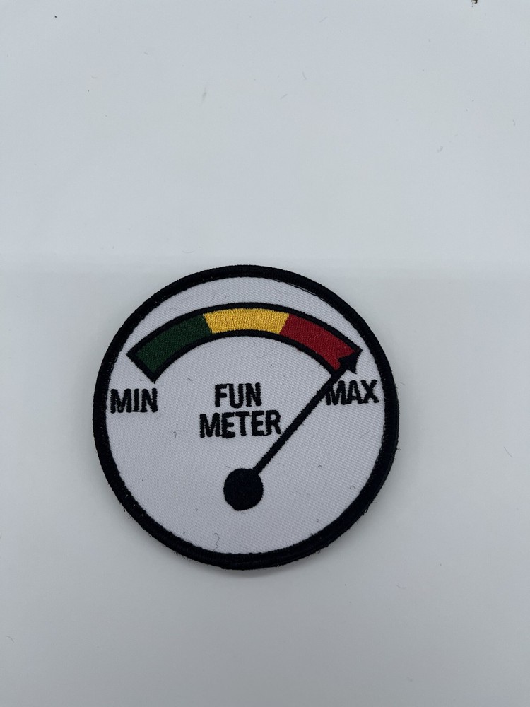 Fun Meter Patch – Hook and Loop Backing, 3.5 in