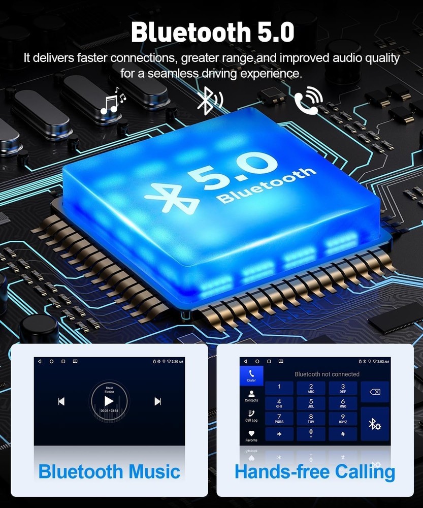 Multifunctional Car Radio for VW Models - 10.1" Touchscreen & Wireless Tech