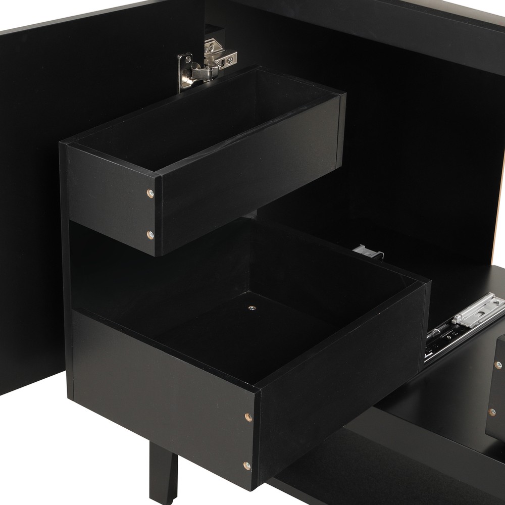 36" Bathroom Vanity with Sink Multi-functional Bathroom Cabinet w/Doors &Drawers