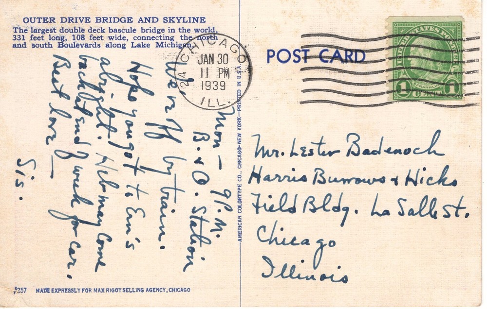 NEW OUTER DRIVE BRIDGE, CHICAGO, IL - PC5651