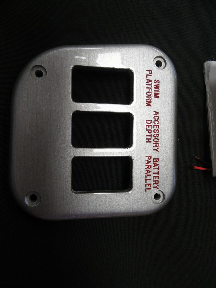 CRUISERS YACHTS BLANK SWITCH PANEL 51934 SILVER MARINE BOAT