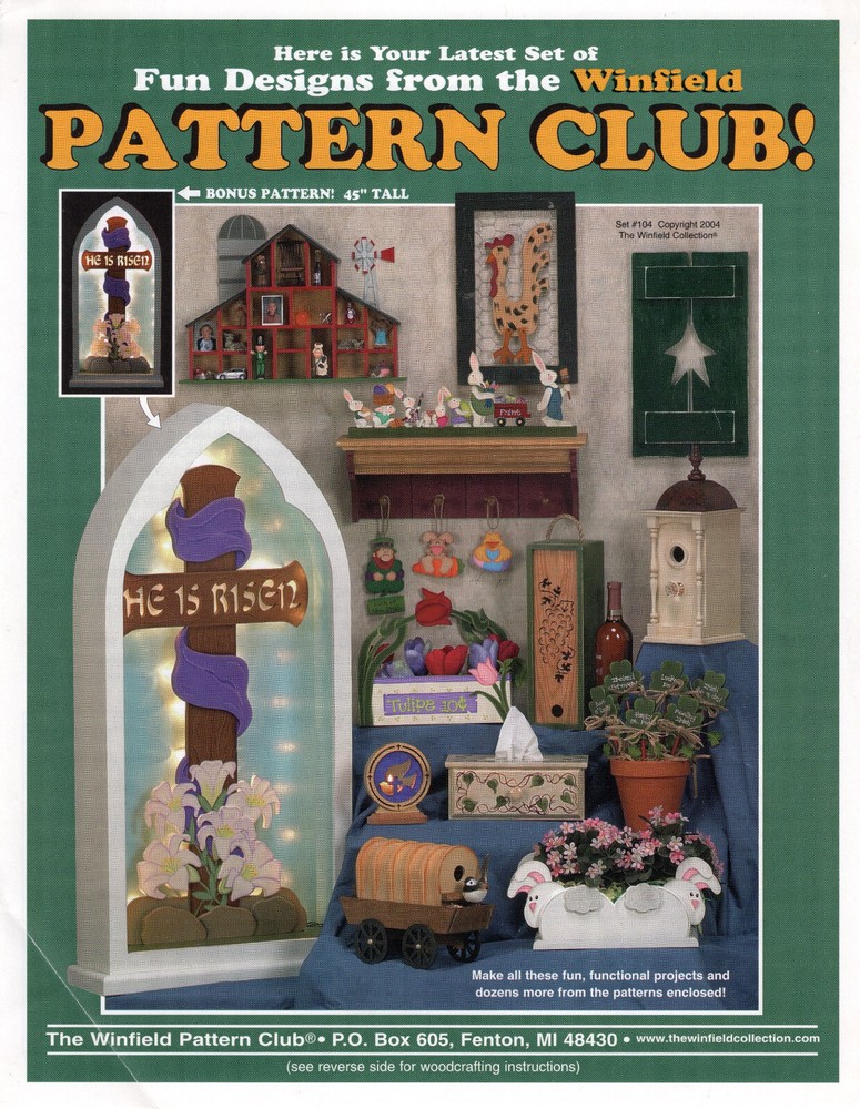The Winfield Pattern Club Woodcraft Design Patterns ©2004 Set #104 Easter Spring