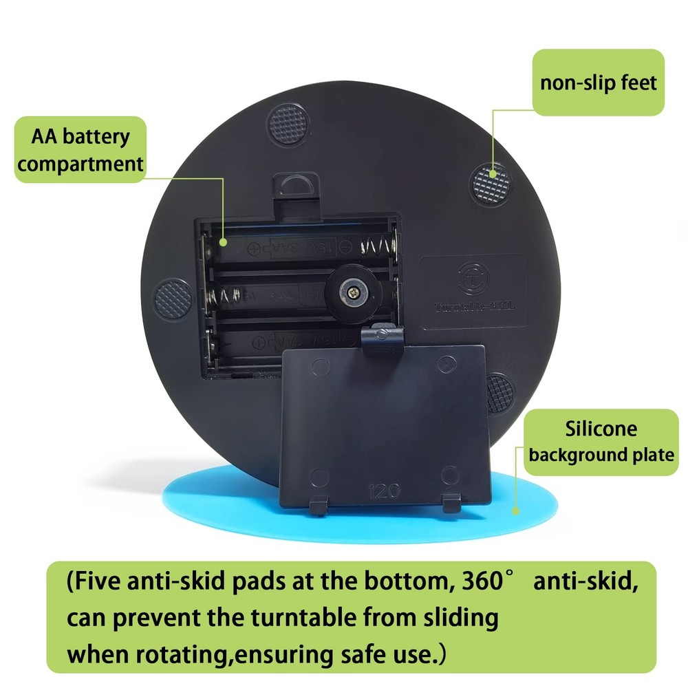 YVV Motorized Rotating Display Stand,Turner Cup Platform for Epoxy Black