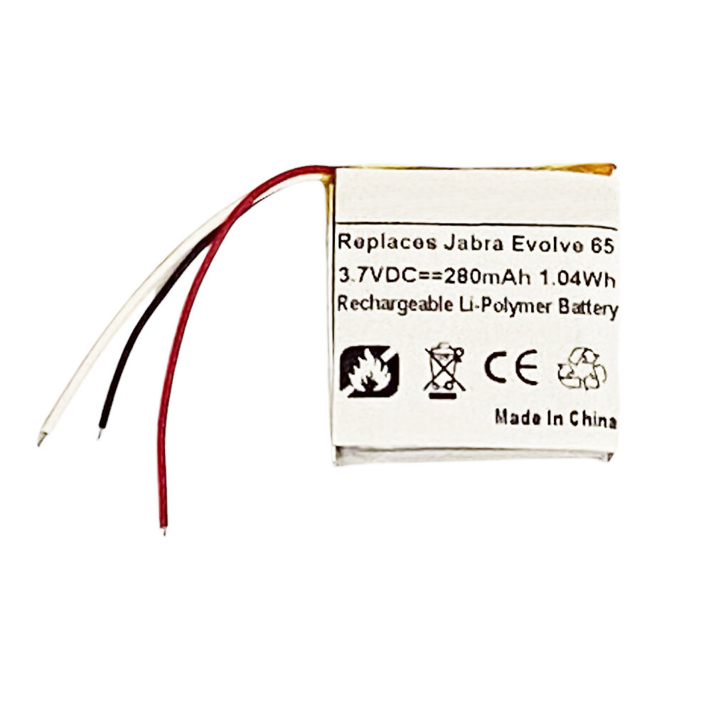 280mAh AHB472625PLT Battery Replacement for Jabra Evolve 65, Evolve 80 Headset