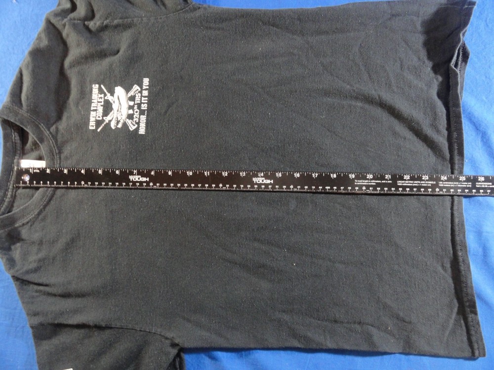 DISCONTINUED 320TH TRS ERWIN TRAINING COMPLEX UNIT TEAM SHIRT BLACK MEDIUM