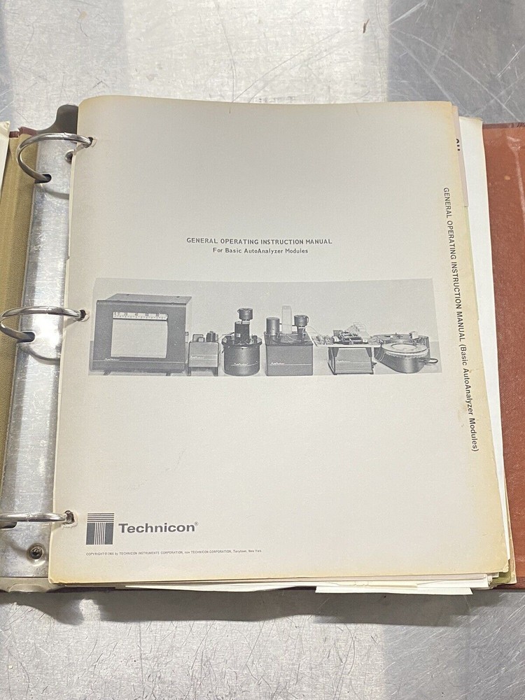 Technicon Basic Auto Analyzer Amino Acid - User Guide / Manual /Instruction Book