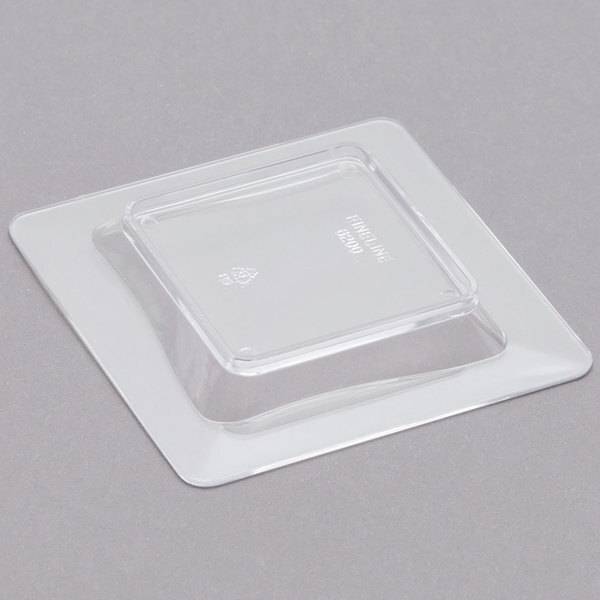 Fineline Settings B6200-CL, 3x3-Inch Clear Plastic Tiny Trays, 200/Case