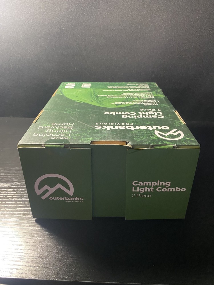 Outerbanks Camping Light Combo 2 Piece Flashlight Lantern 250 Lumens