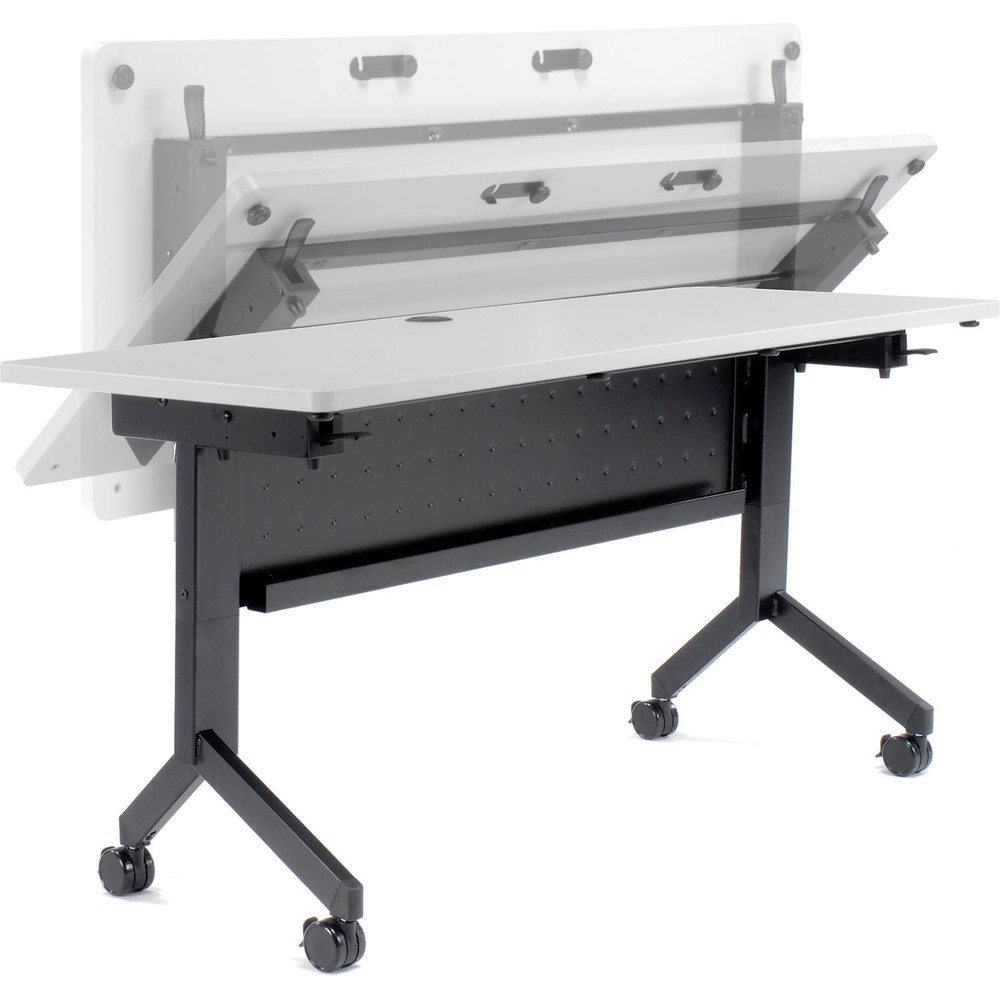 Global Industrial Flip-Top Training Table 60" x 24" Gray
