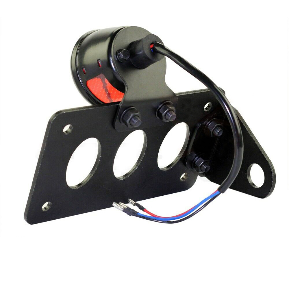 Motorcycle Side Mount License Plate Bracket Tail Light Holder For Harley Chopper