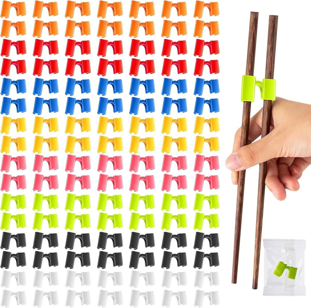 500 Pcs Reusable Chopsticks Helper Multicolor Plastic Practice Chopstick Trainer