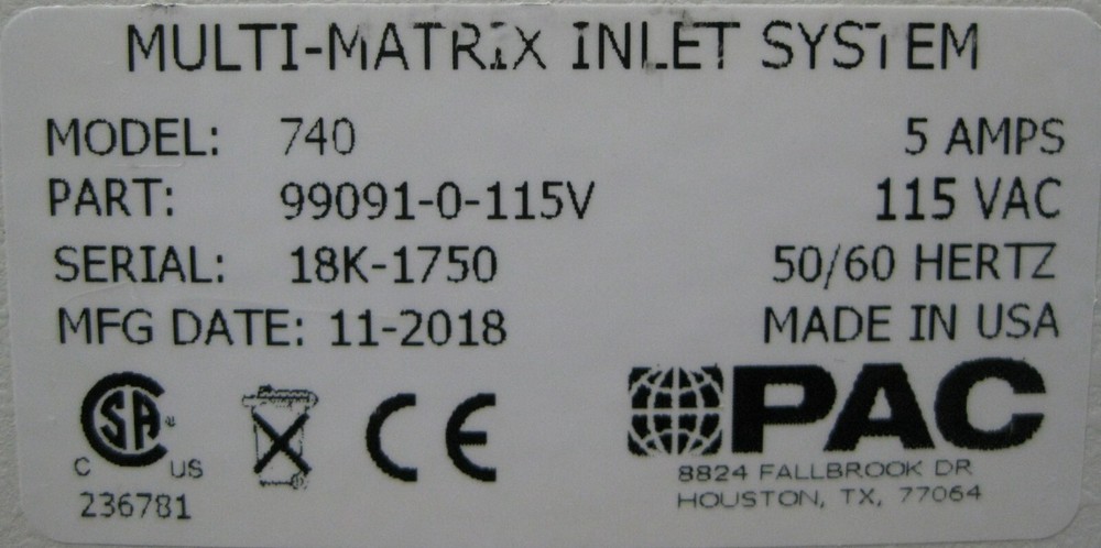 ANTEK BY PAC MULTI-MATRIX INLET SYSTEM BOAT DRIVE, MODEL: 740