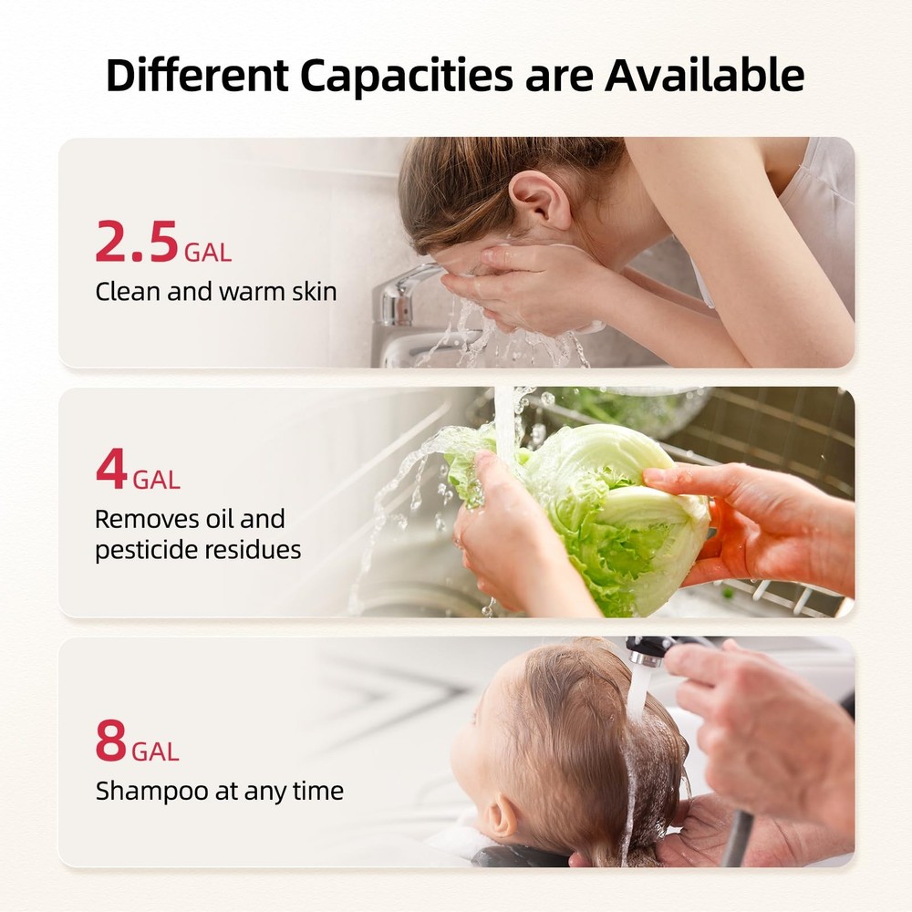 Electric Mini Tank Water Heater - 4.0 Gallon Point of Use Instant Hot Water H...