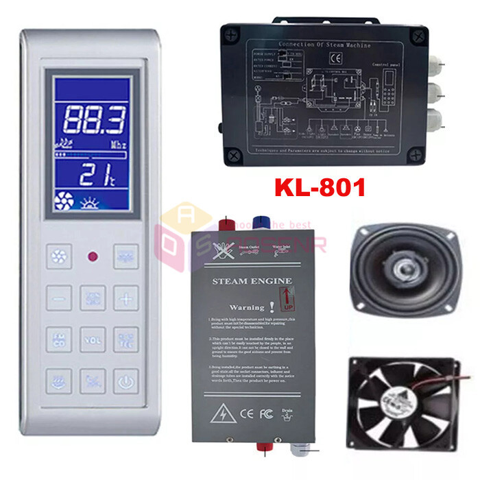 Multi-function KL-801 Steam Room Controller +Fan+ 3KW Generator+Speaker