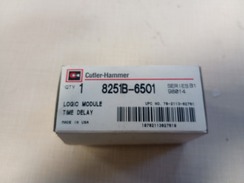CUTLER-HAMMER 8251B-6501 LOGIC MODULE TIME DELAY NOS