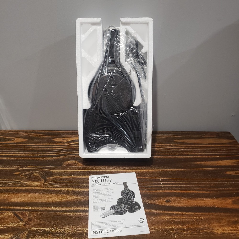Presto Stuffler Stuff Waffle Maker Waffle Iron Maker Black