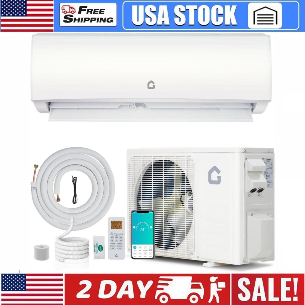 ✅9000 BTU Mini Split AC/Heating System Air Conditioner WIFI Energy Efficient