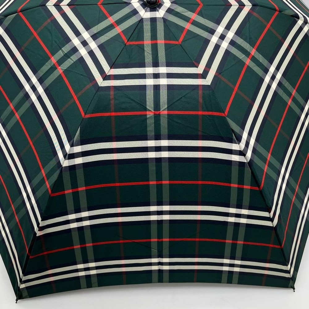 Burberry Nova Check Foldable Umbrella Compact Green Authentic Genuine