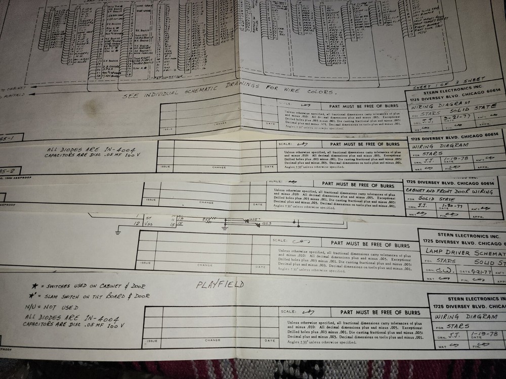 Stars Pinball Schematics Stern