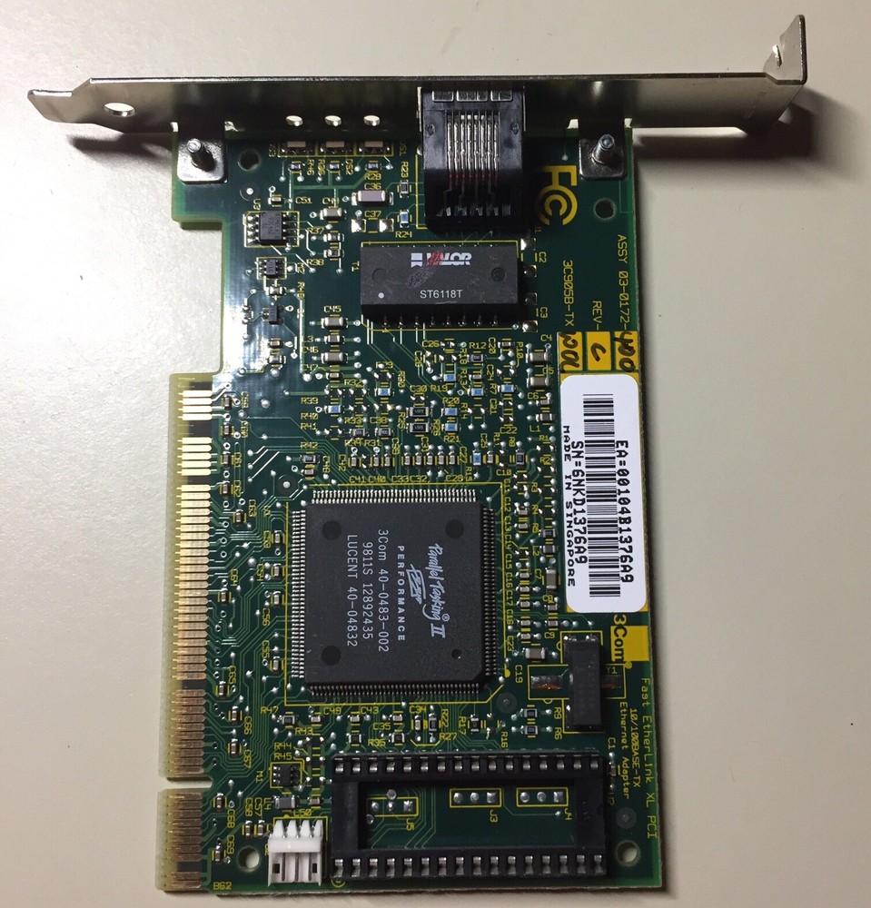 Vintage 3COM Fast Etherlink XL PCI 10/100BASE-TX Ethernet Adapter