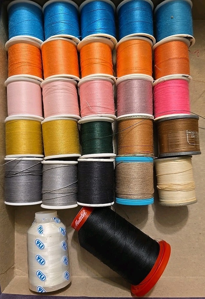 27 Coats & Clark Dual Duty Thread Cotton Polyester All Purpose Spools New & Used