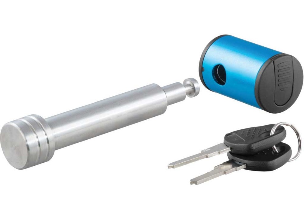 Curt 23502 5/8" Class 3/4 Right Angle Receiver Lock w/Blue Anodized Head