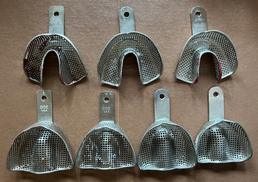 Used COE Metal Impression Trays (7 Items Total)