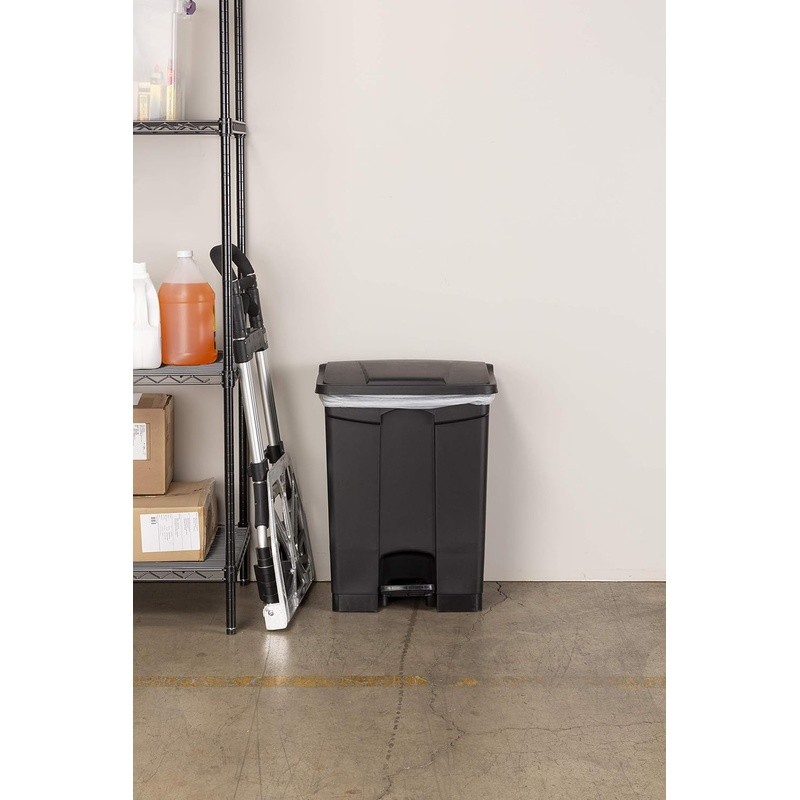Hands-Free Step-On Trash Can Plastic Waste Container Office Kitchen Bathroom New