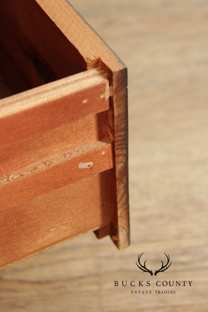 Industrial Rustic Pine And Iron Rolling Shelf With Drawer