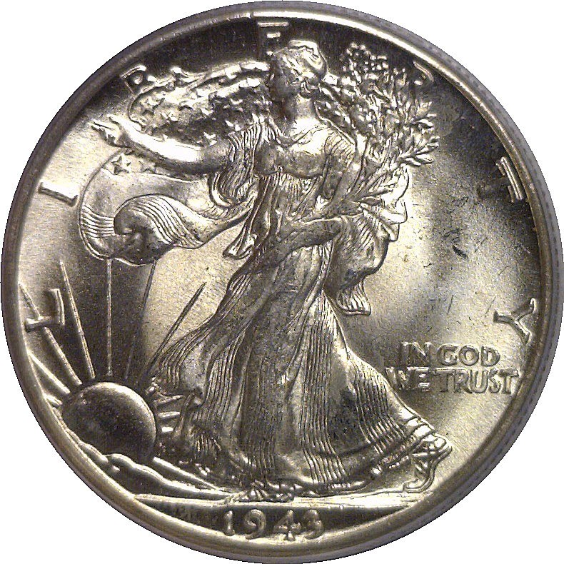 1943-D Walking Liberty Half Dollar PCGS MS-65