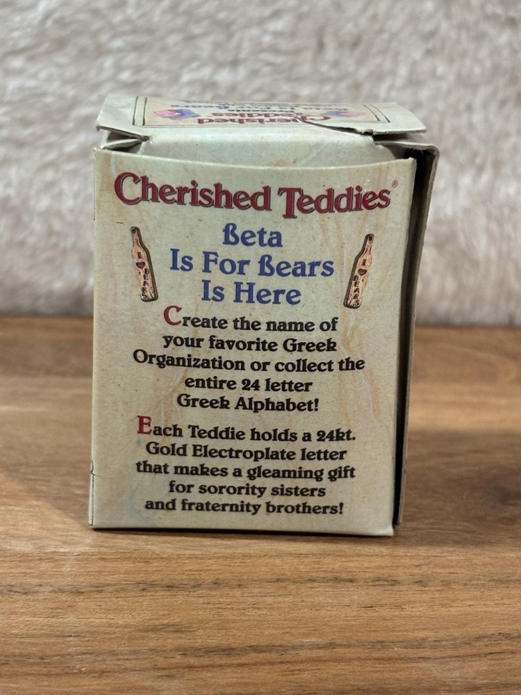 Cherished Teddies BETA “PHI” BEAR by Enesco In Original Box